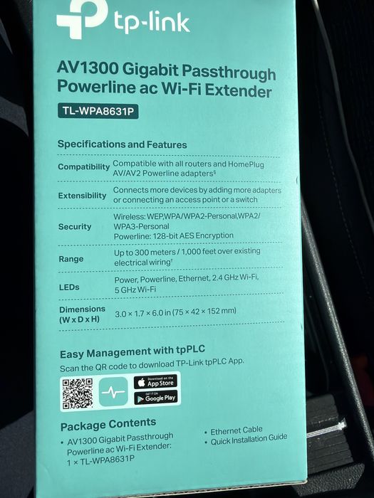 Adaptor Powerline TP-LINK AV1300 Wi-Fi Extender TL-WPA8631P