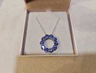 Златно колие с танзанити 4.58 ct.