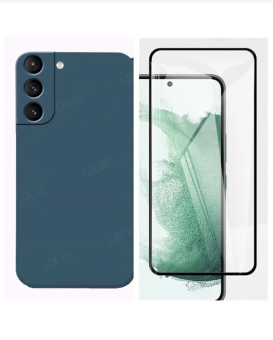 Husa Silicon Softin Catifea + Folie Sticla Samsung S20 S21 S23 S24 FE