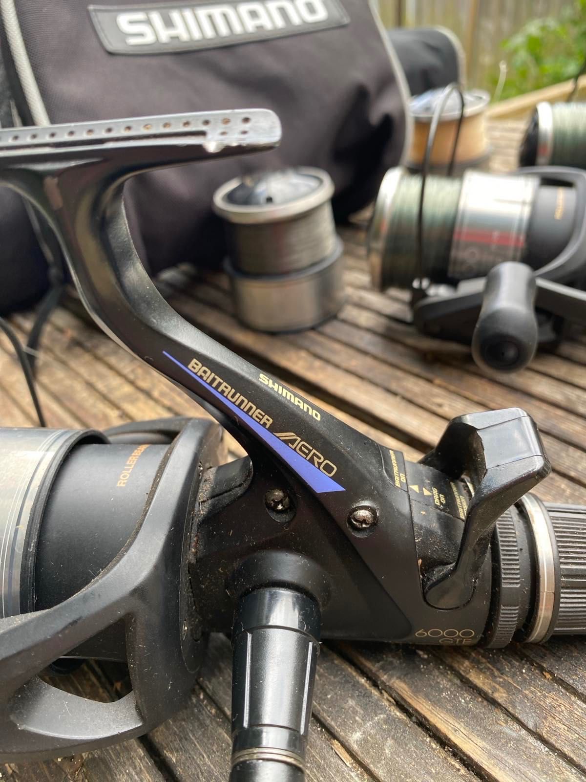 Макари Shimano с резервни шпули и калъфи – отлично състояние