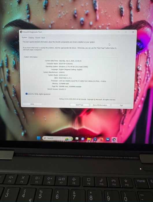 Laptop ThinkPad X1 Yoga 32GB OLED  SIM CARD5G CPU i7-1185 Touchscn PEN