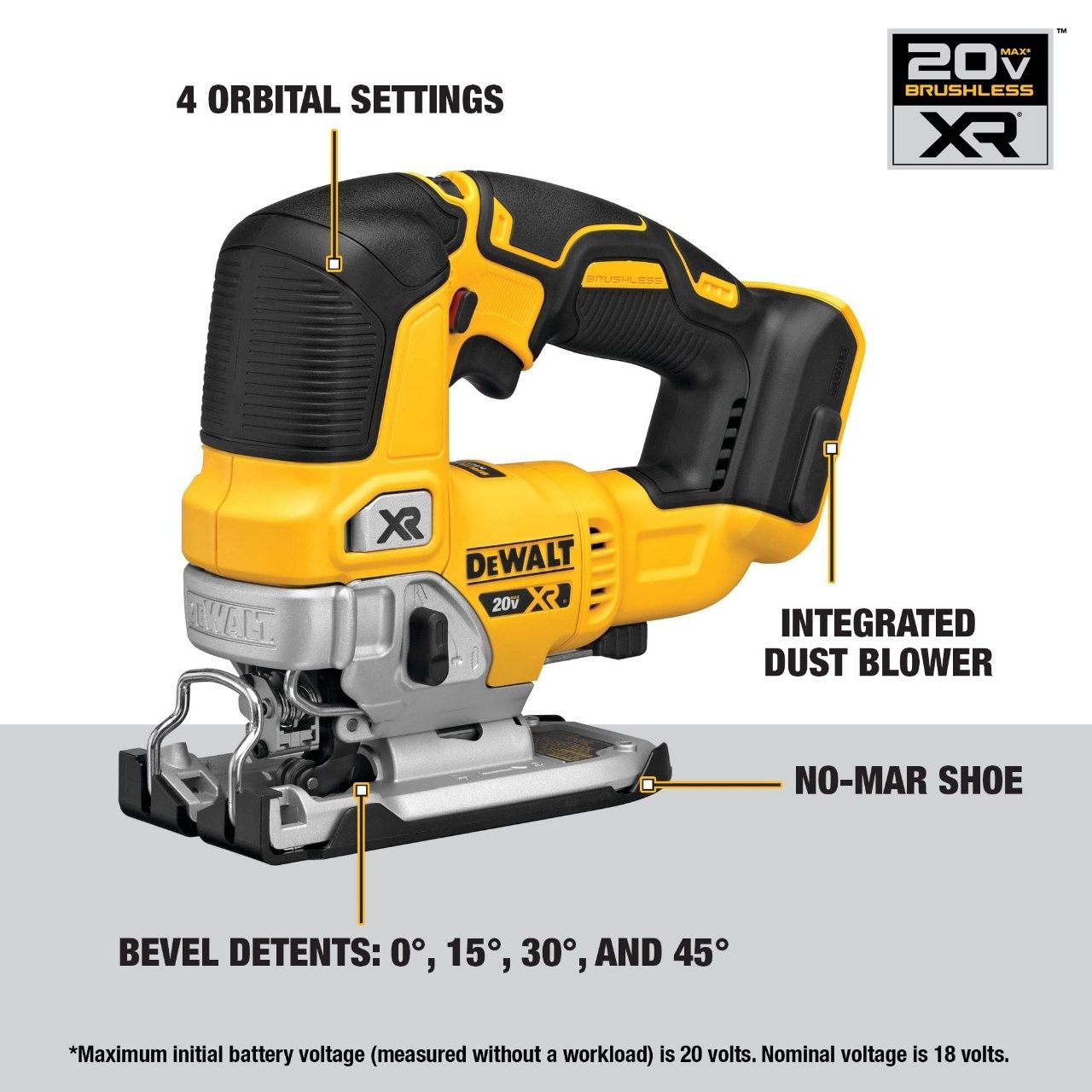 Dewalt DCS334B 20V Max XR аккумуляторный лобзик