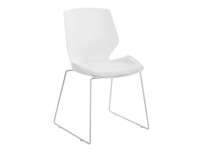 Посетителски стол, Visitor, Слонова кост, Пластмаса, 47х52х85см.