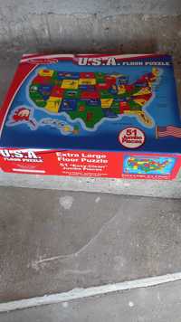 Puzzel mare harta USA  51 piese