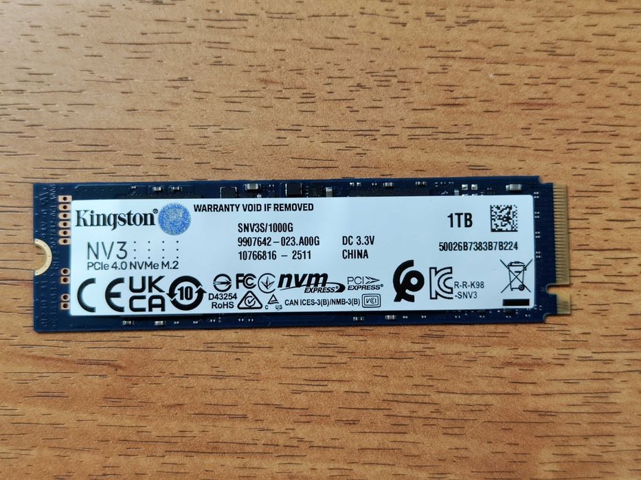 SSD Kingston NV3 на 1 Tb или 1000Gb