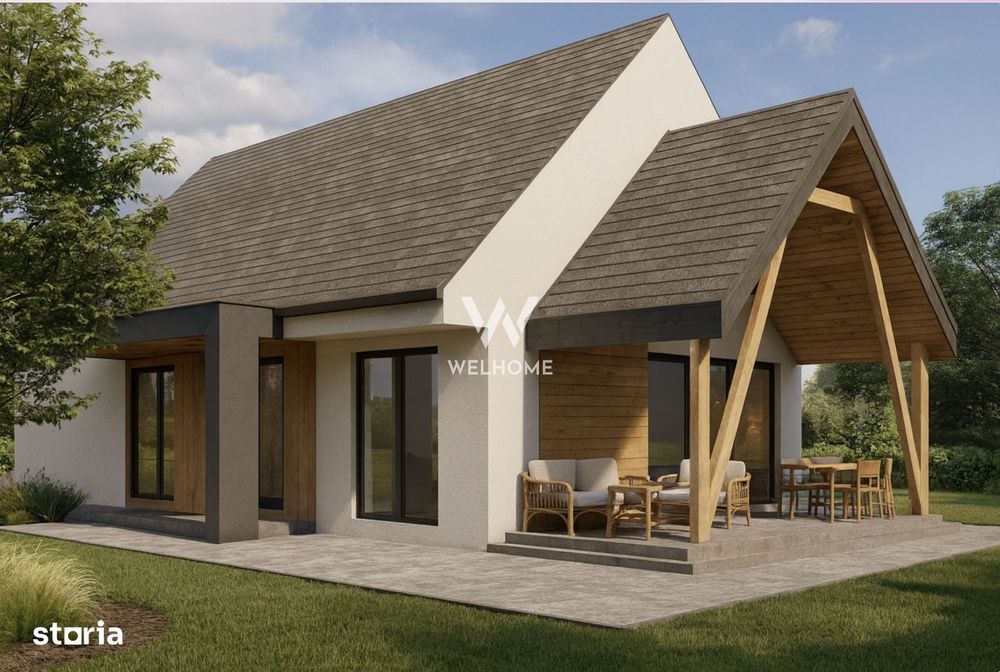 Casă pe un singur nivel –  priveliște spre munți – Șura Mică