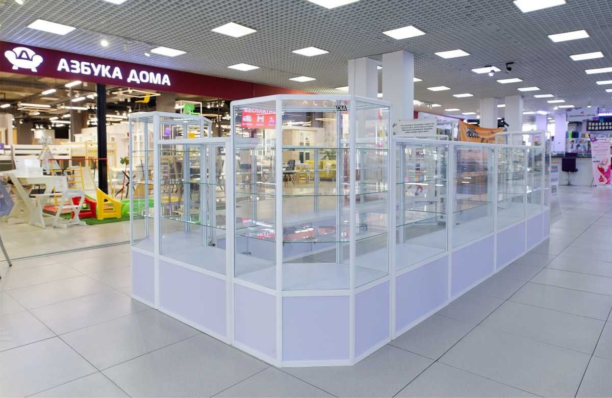 Прилавок витрина, стеклянная, metal oynaly vitrina va prilavkalar