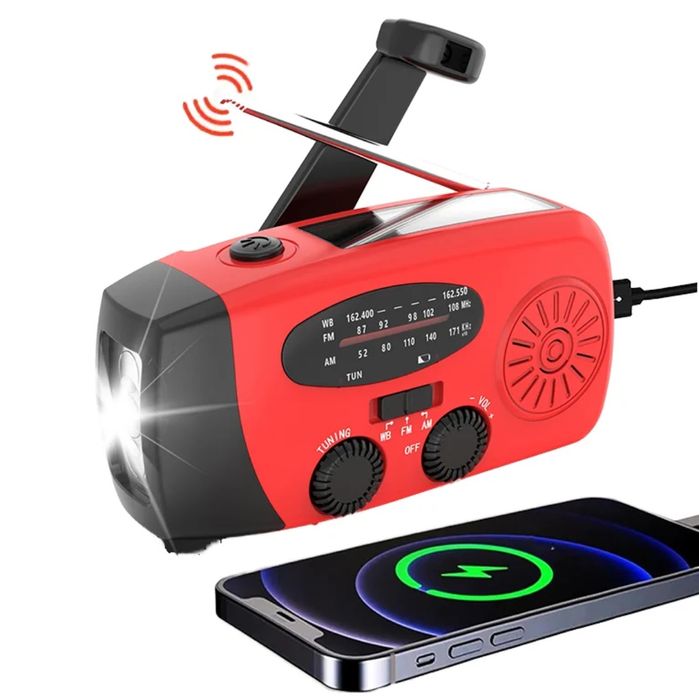 Аварийно соларно радио с манивела и Power Bank