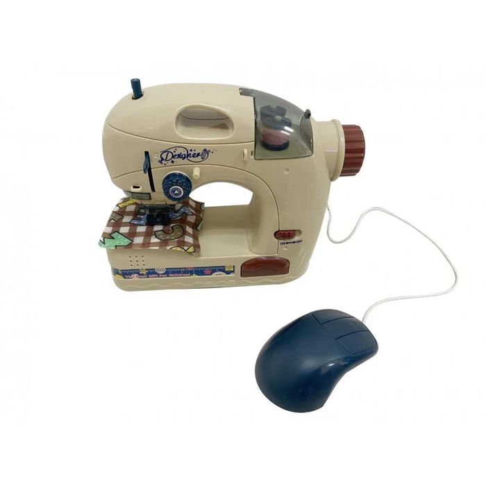 Masina de cusut jucarie dotata cu 2 bobine si fir, ac protejat