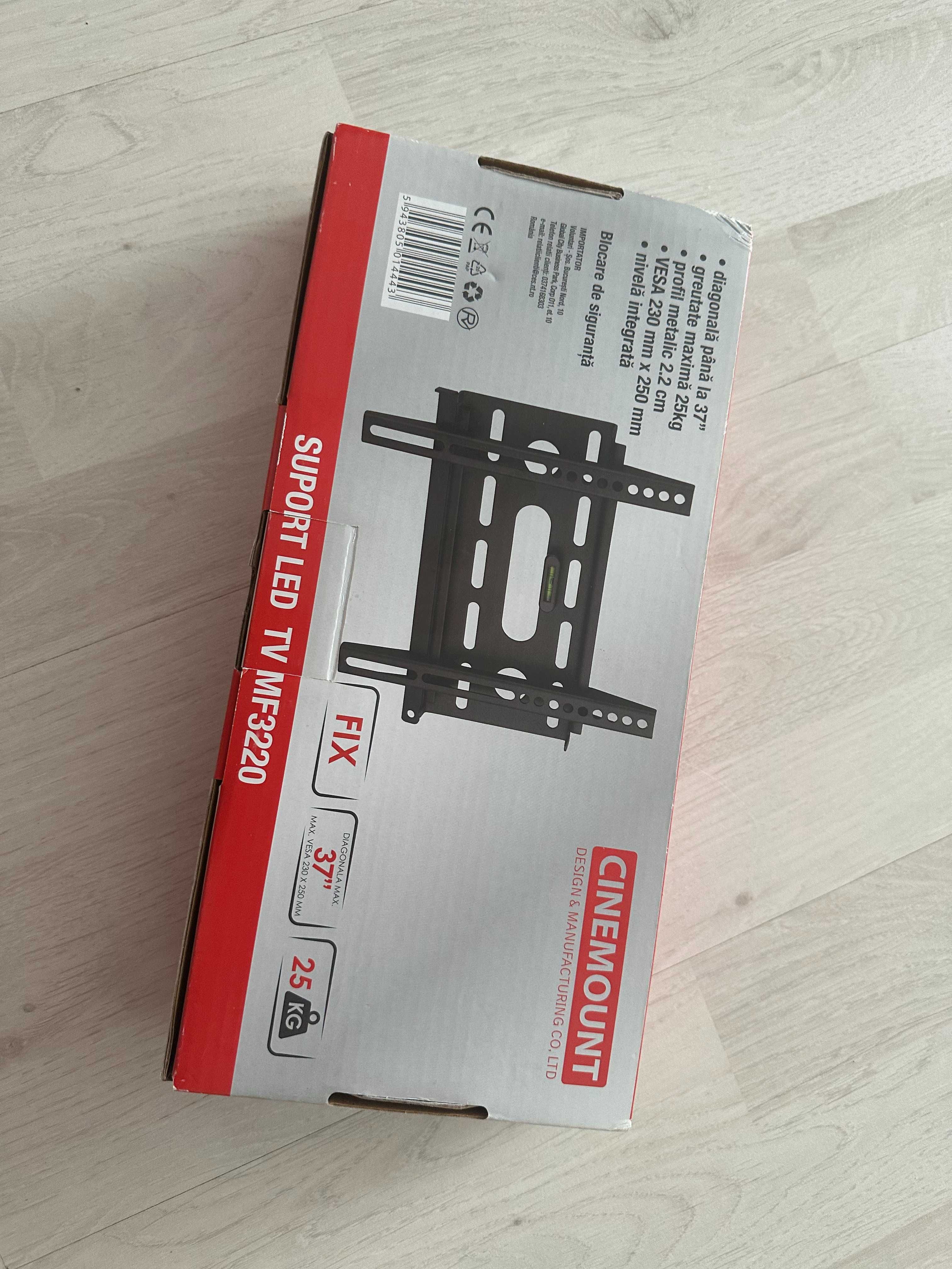 Suport TV perete CINEMOUNT MF3220, fix, < 40", 25kg, negru