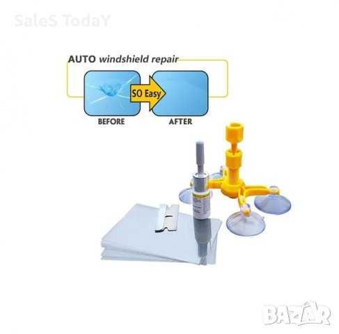 Ремонтен комплект, лепило за поправка на спукано  стъкло на кола