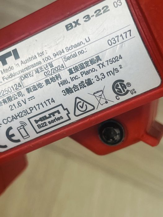 Hilti BX 3-22 pistol batut cuie beton metal nuron
