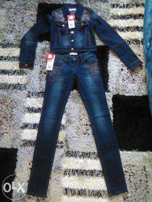 Set de blugi Atmosphere,blugi și jachetă jeans,NOU cu etichetp,măr36/s