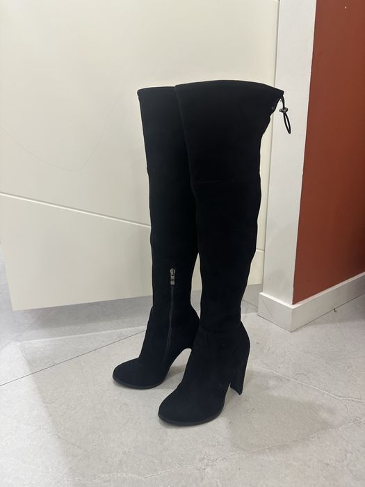 Ботфорты замшевые 35р