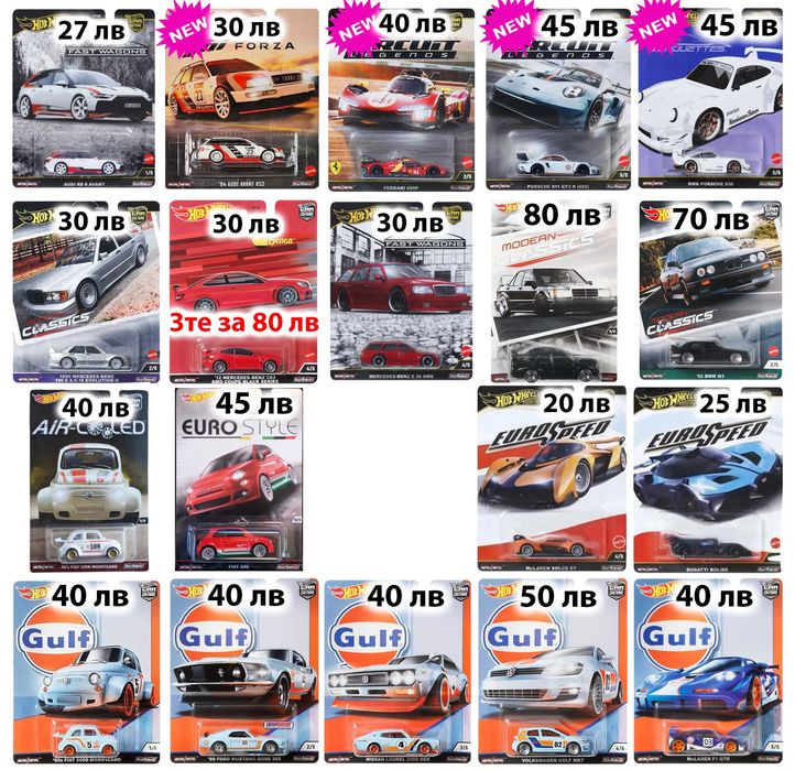 Хот Уилс Hot Wheels RLC, Fast Furious, Car Culture, Boulevard, Formula