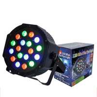 Proiector joc de lumini PAR Led, 18 x 3w led RGB