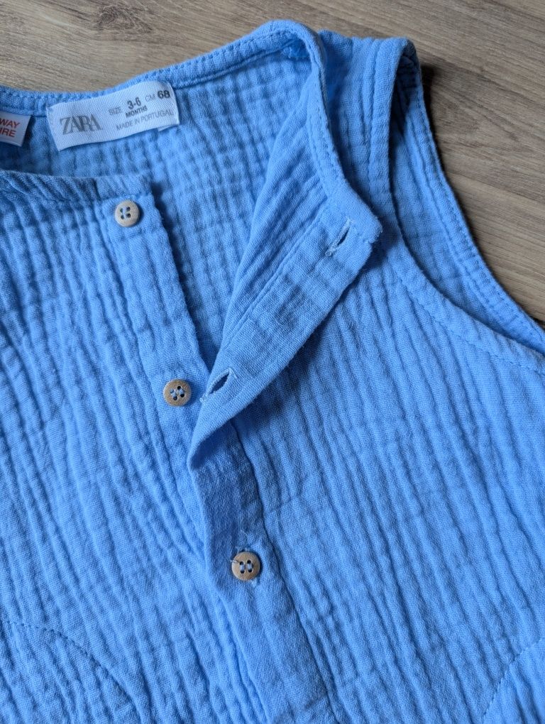 Salopeta de vara bebe, Zara 3-6 luni, unisex