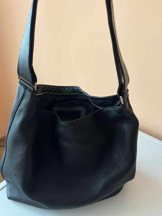 Чанта тип торба от естествена кожа