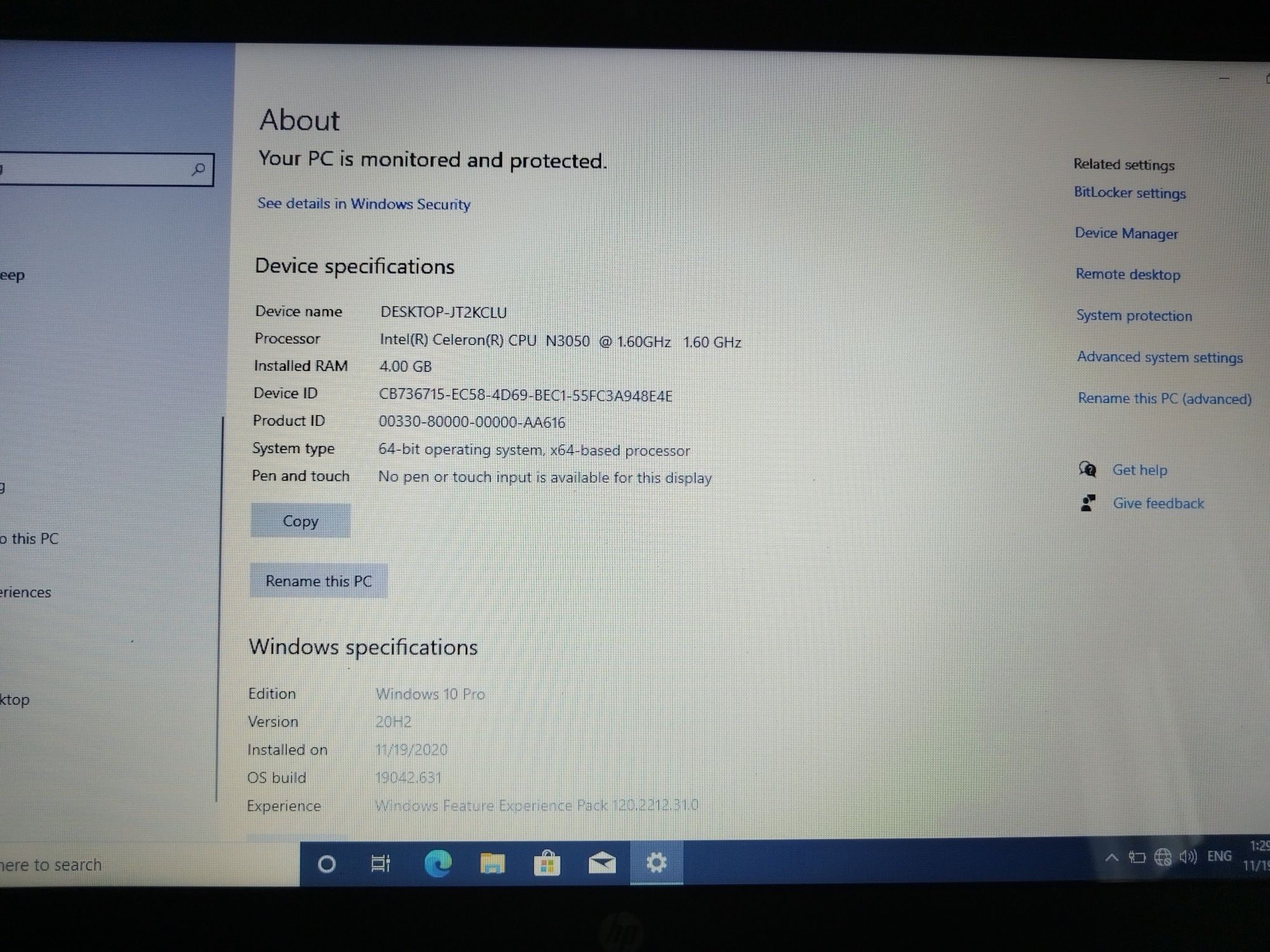Hp notebook 15..
