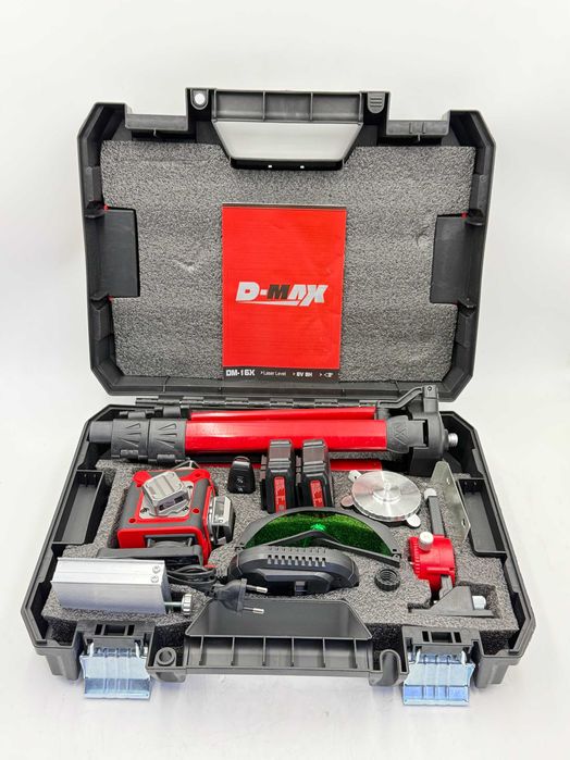 Лазерный уровень D-MAX DM-16X, 35 м, 515–16 нм, до 8 часов