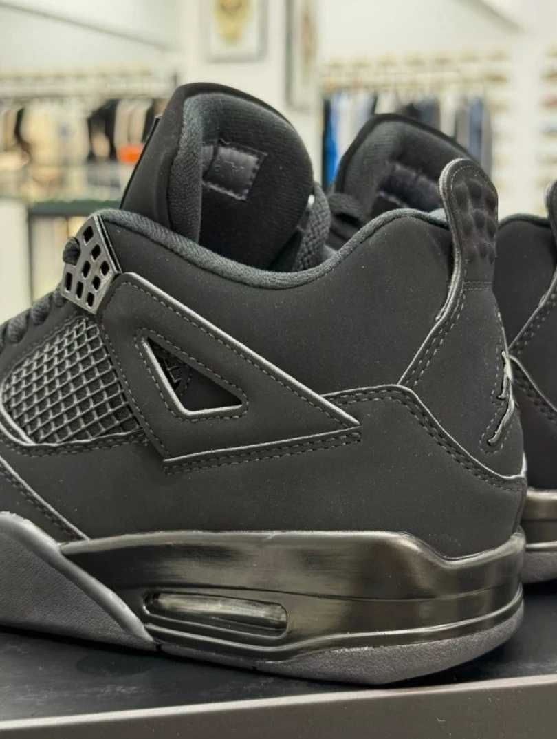 Adidasi Nike Air Jordan 4 BLACK CAT negri - verificare colet -full box
