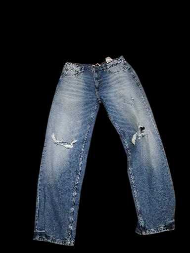 Тъмносини широки дънки