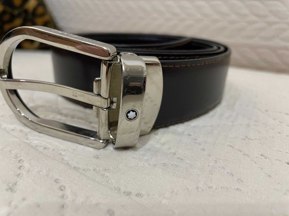 Curea reversibila Montblanc 114412 negru maro 30 mm