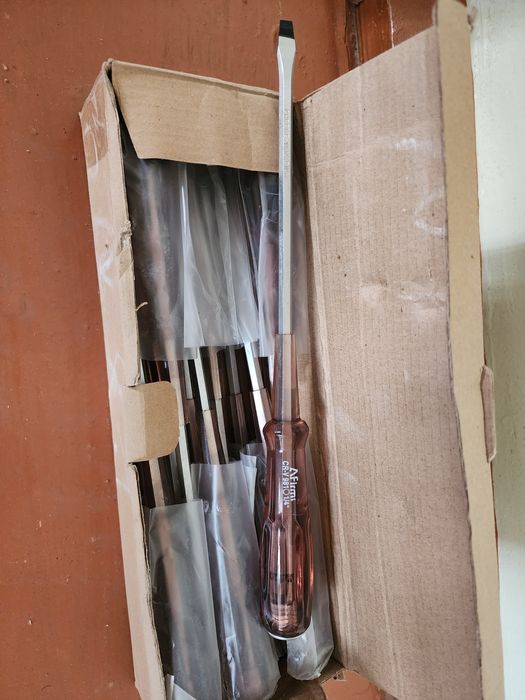 Отвертки и ручная пила.