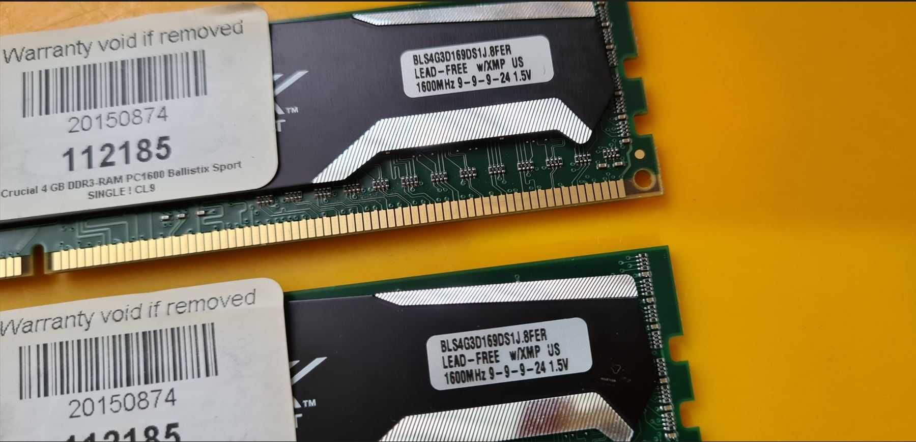 Kit 8GB DDR3 Desktop,2x4GB,Crucial BallistiX Sport 1600Mhz,CL9,Radiato