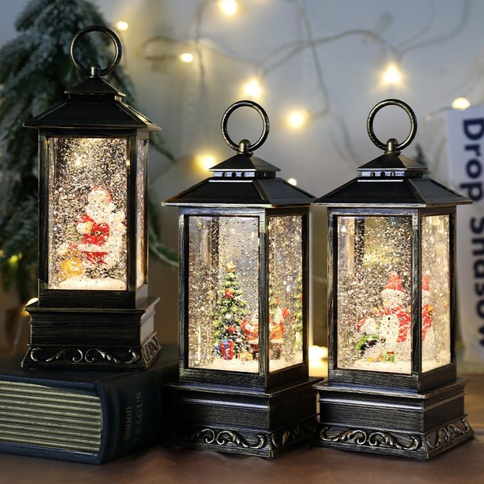 Новогодние подарочные сувениры музыкальный фонарь и музыкальный дом