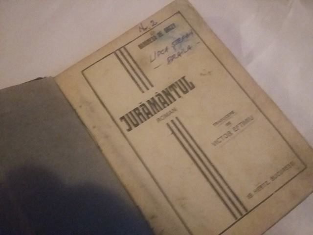 carte veche,JURAMANTUL,Romanul,de Baronesa de Orczy ,1931