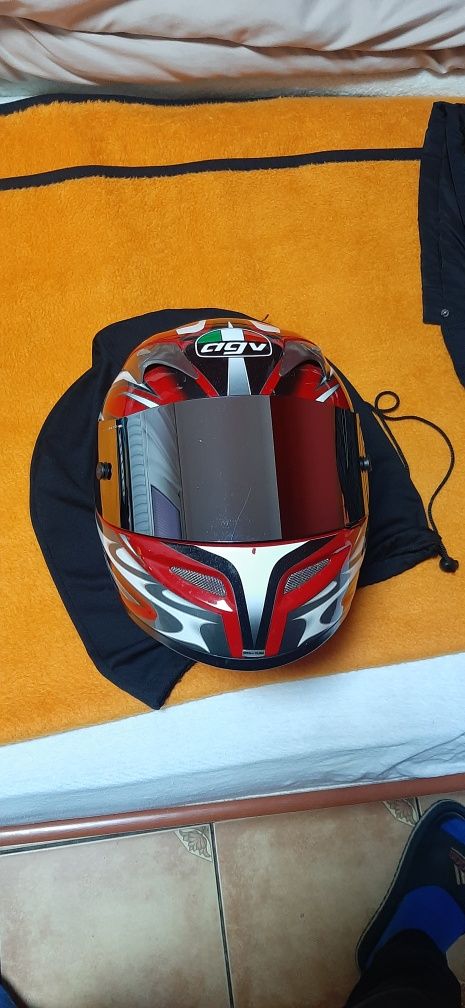 Casca moto agv TI-TECH  marime ML viziera irridium motocicleta