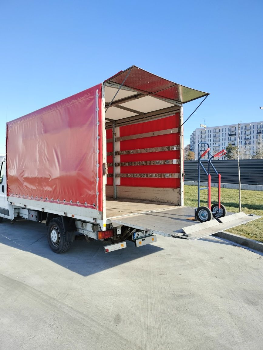 Mutari si transport duba mare si mica cu lift,  inchiriere duba+sofer