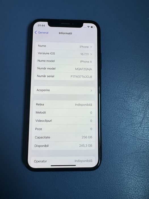 Iphone x 256gb baterie 85%