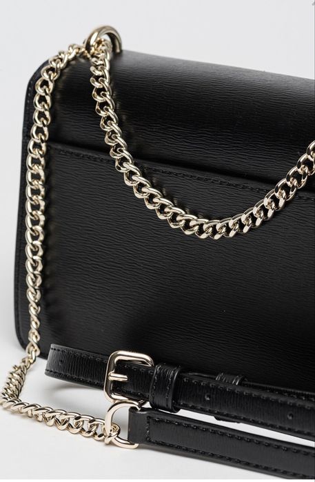 Чанта от естествена кожа DKNY