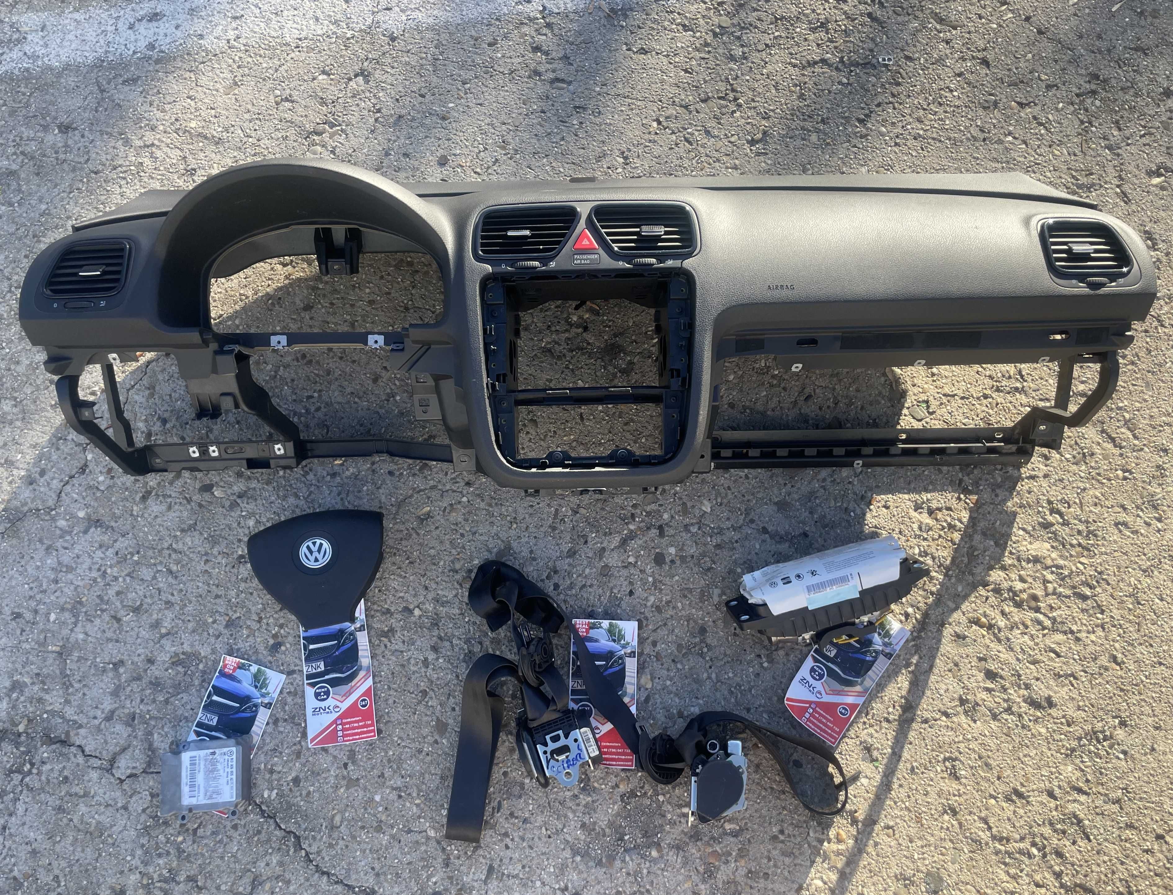 VW Scirocco / Eos plansa de bord - kit airbag - set centuri siguranta