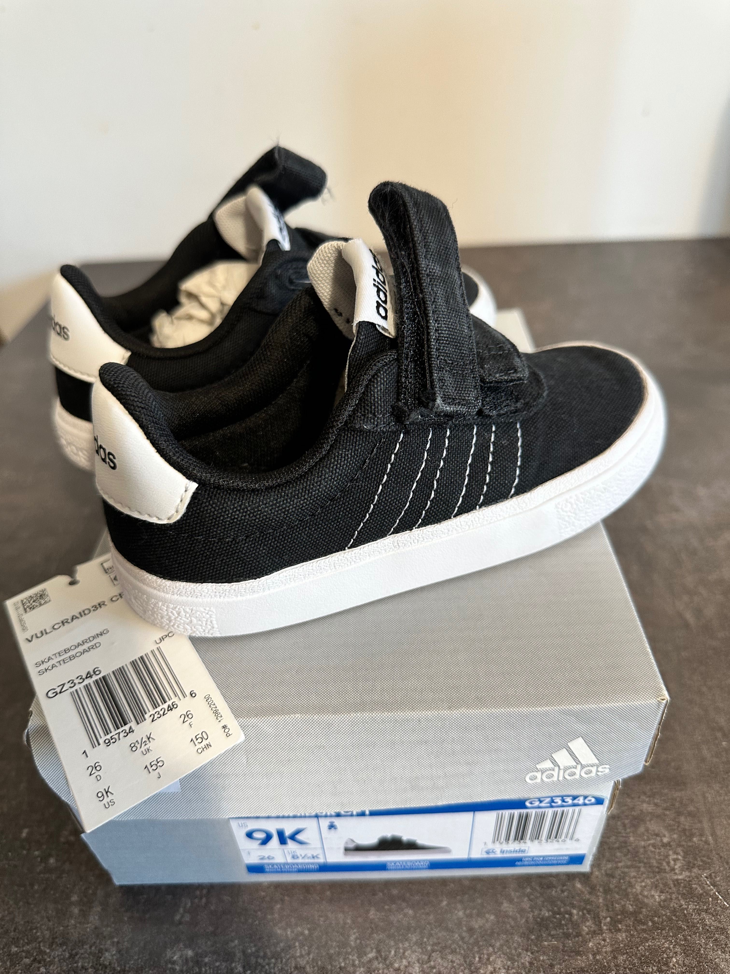 Adidas copii VULCRAID3R CF I GZ3346, masura 26/ US 9K, negri