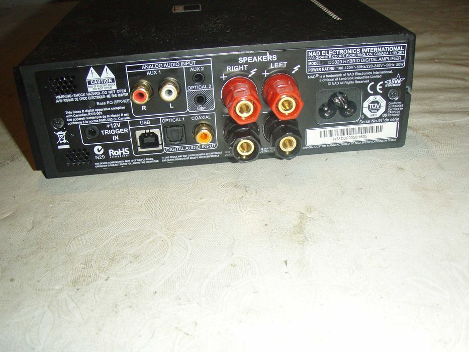 Amplificator digital hibrid intrari RCA optic USB bluetooth, NAD D3020