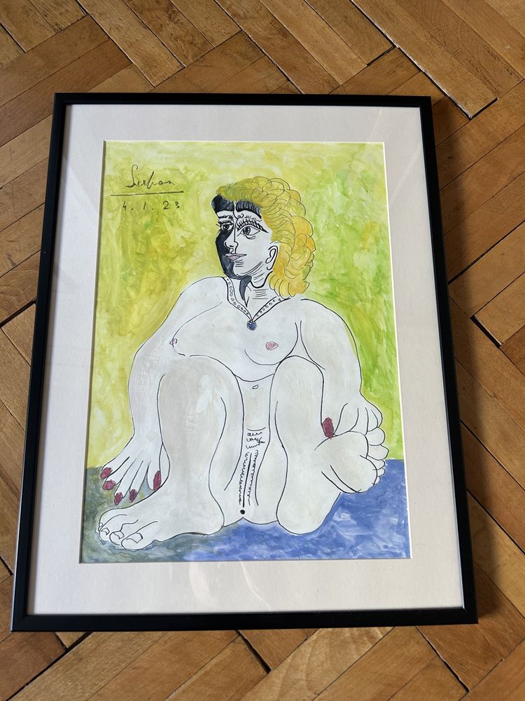 Picasso acuarela copie dimensiune A3