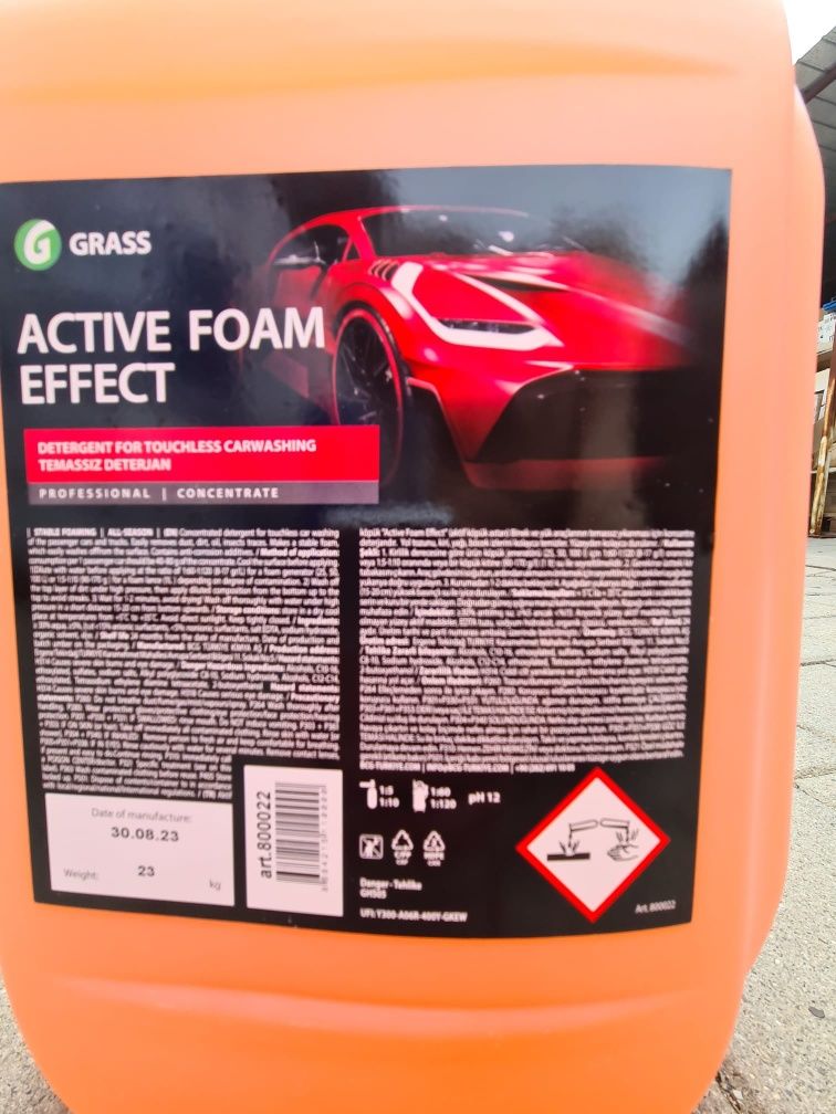 Spuma activa GRASS Effect.Fara Soda Caustica-23kg-Protectie Alu,crom