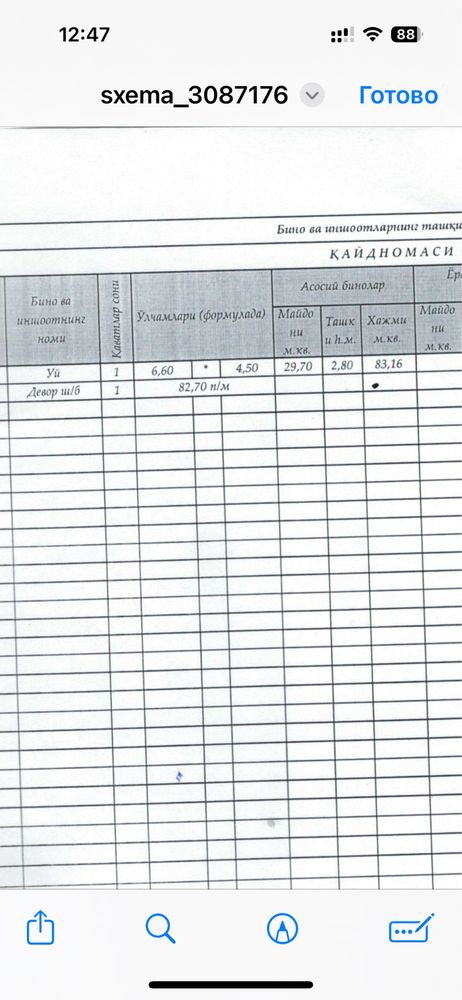 Продается земельный участок 10соток. В городе Нурафшан сити.