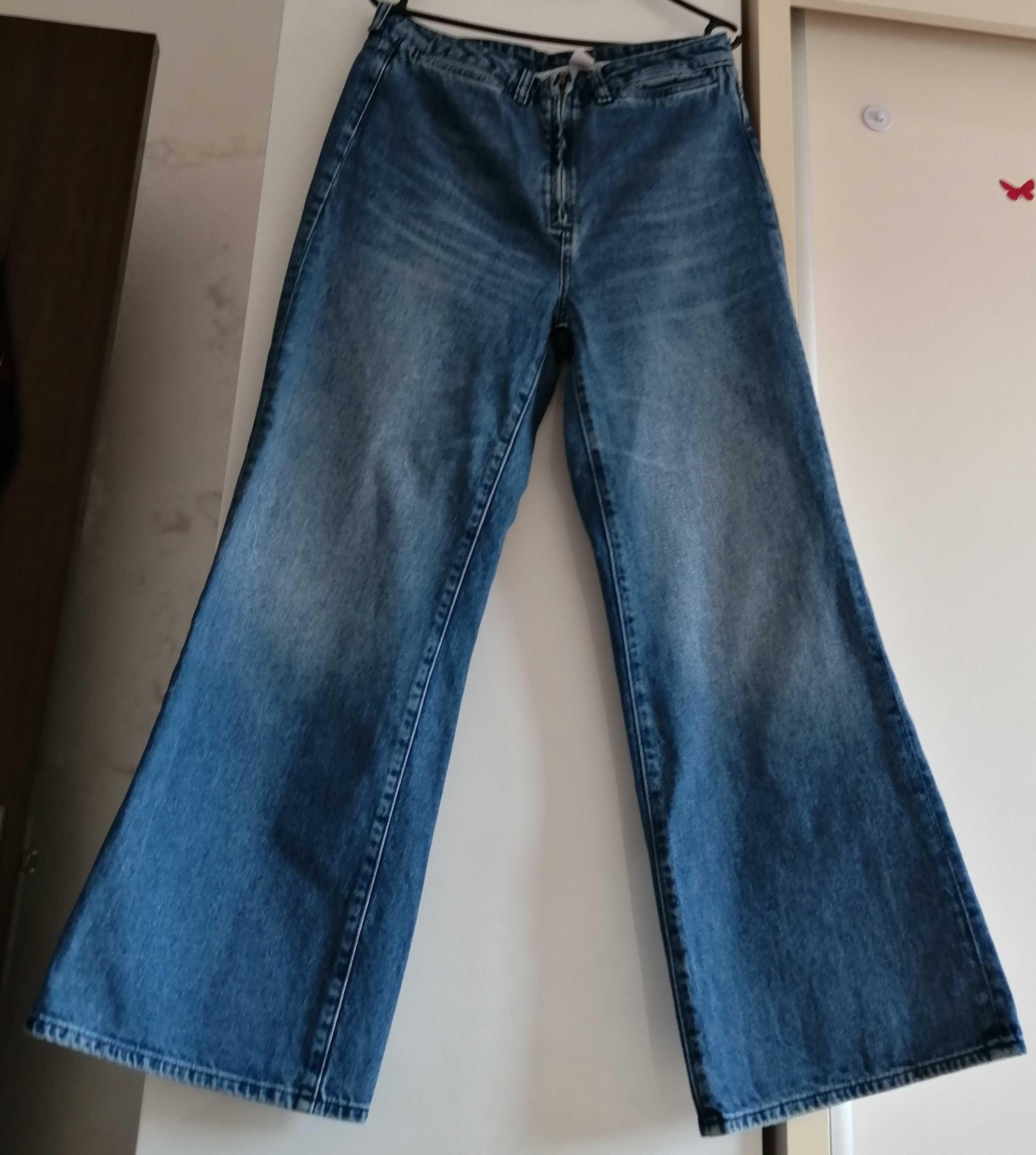 Blugi denim H&M damă HM large size talie cu croiala înaltă