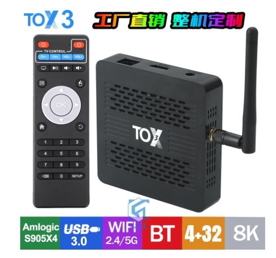 TOX3  4+32gb ANDROID 11, Amlogic S905 X4, TV BOX         
Android TV B