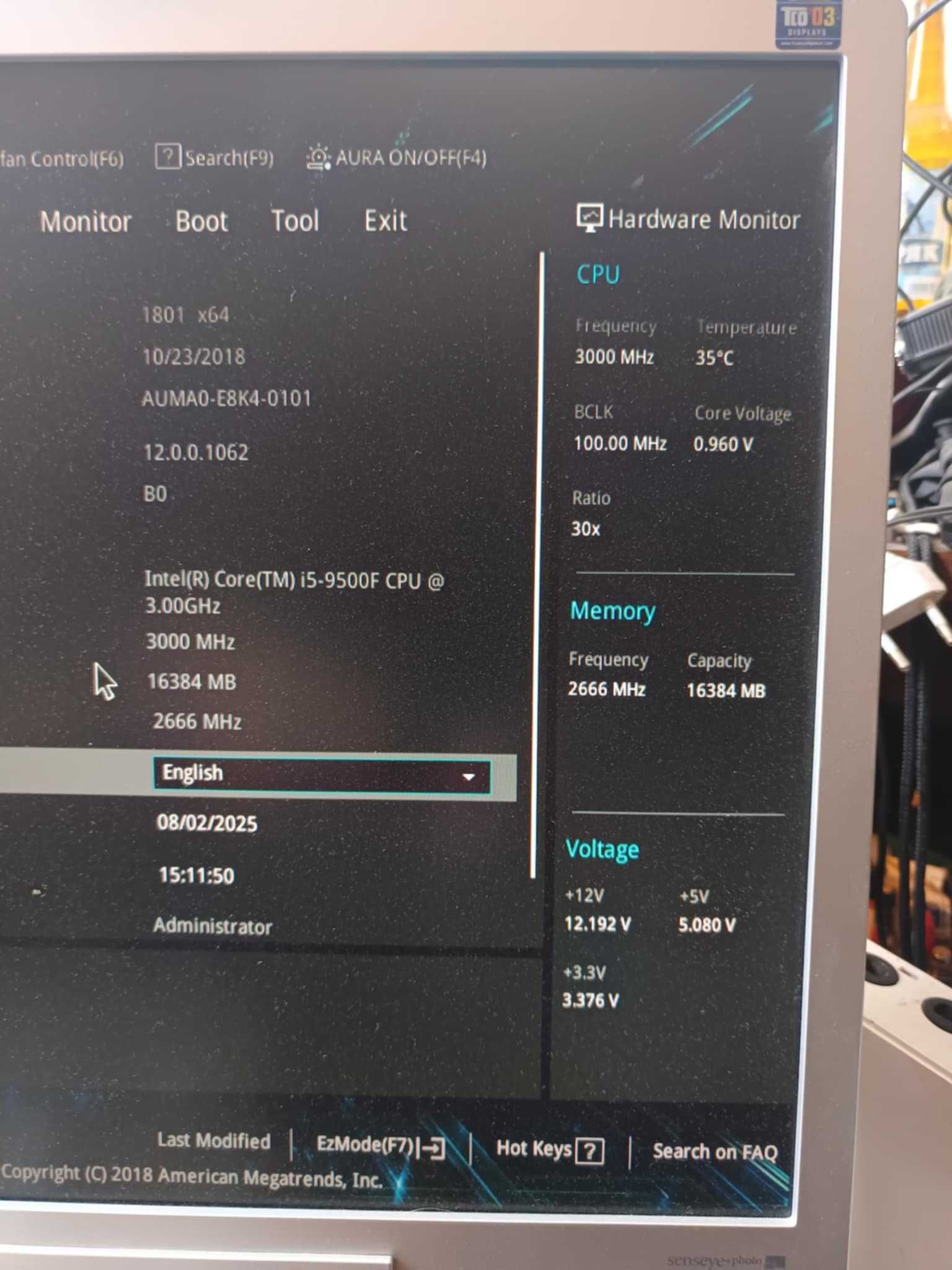 i7 8700  + ASrock Z370 pro4