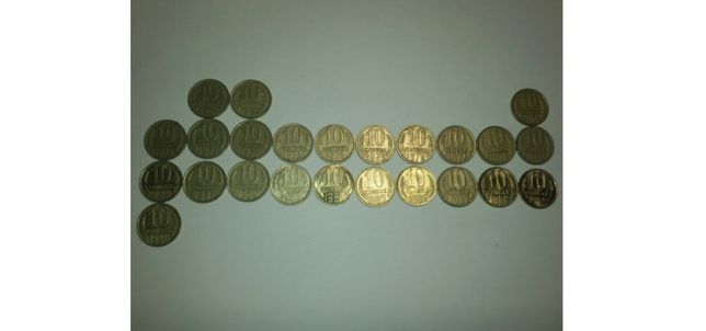Продам Комплект Монет 10 копеек СССР (24шт) Антиквариат Раритет