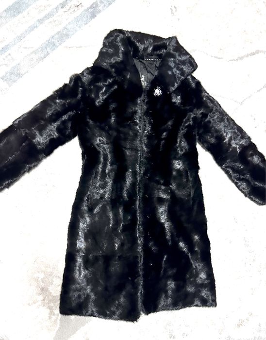 Норковая шуба с капюшоном на 40-42 размер S