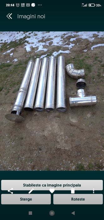 Burlane inox D 130×1000mm