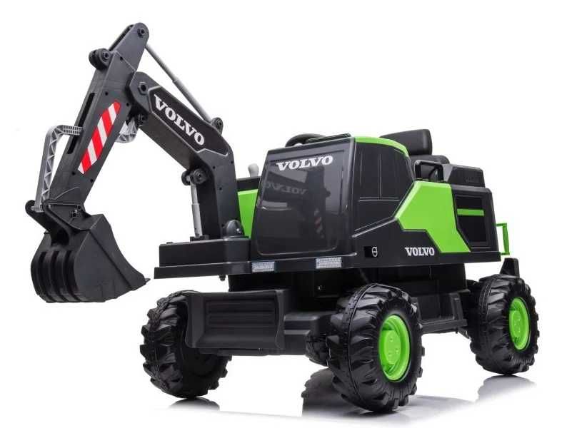 Excavator electric copii 2-6 ani Volvo 90W 12V,Roti Moi #Verde