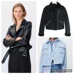Zara връхни якета бомбър кожено