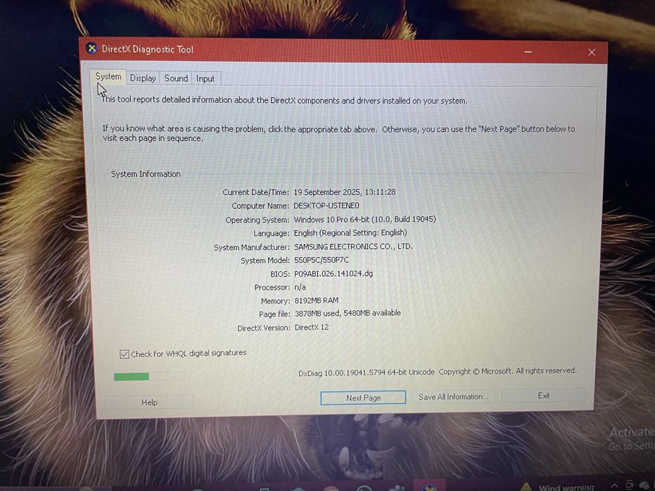 Vând laptop Samsung NP550P5C – 8GB RAM, 1TB HDD, Windows 10